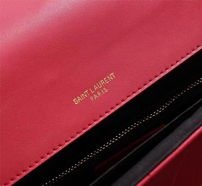SAINT LAURENT Jamie monogram leather shoulder bag 2833 red