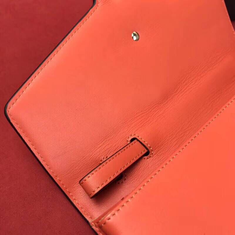 Gucci Calfskin Leather Clutch 477627 Orange