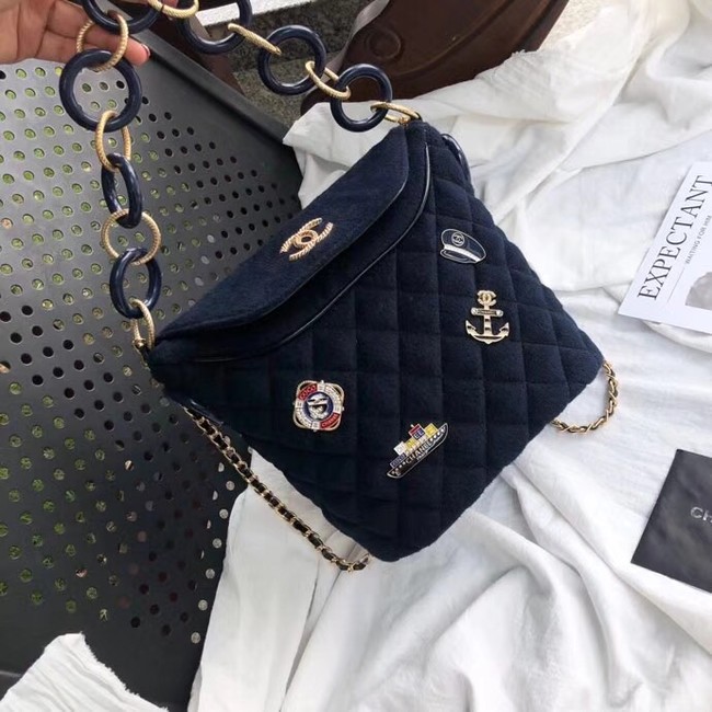 Chanel Bucket Bag A57868 Navy Blue