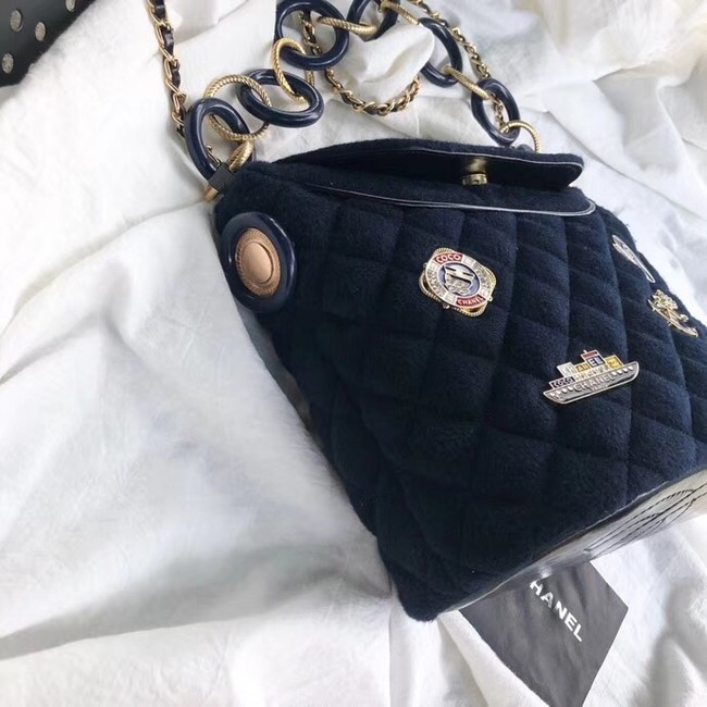 Chanel Bucket Bag A57868 Navy Blue