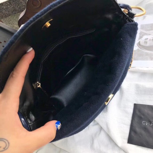 Chanel Bucket Bag A57868 Navy Blue