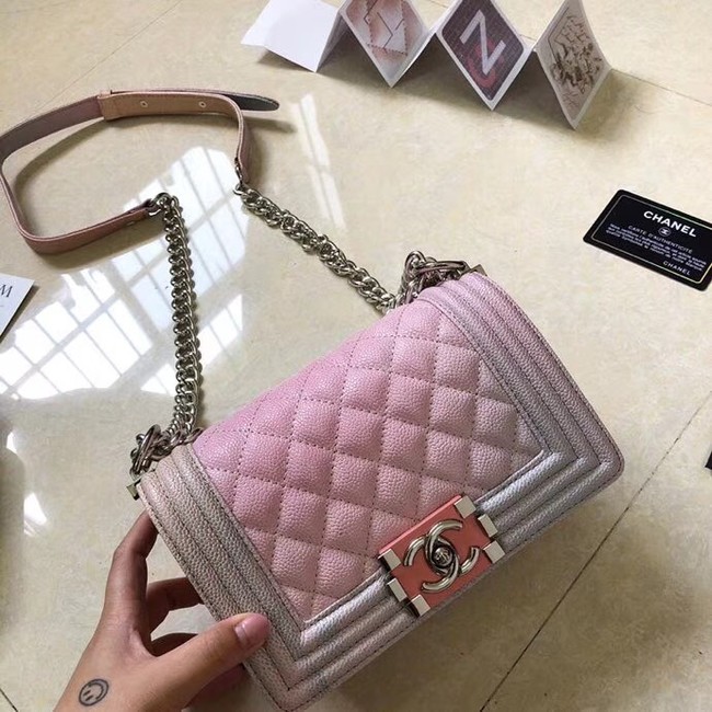 Small BOY CHANEL Handbag A67085 pink