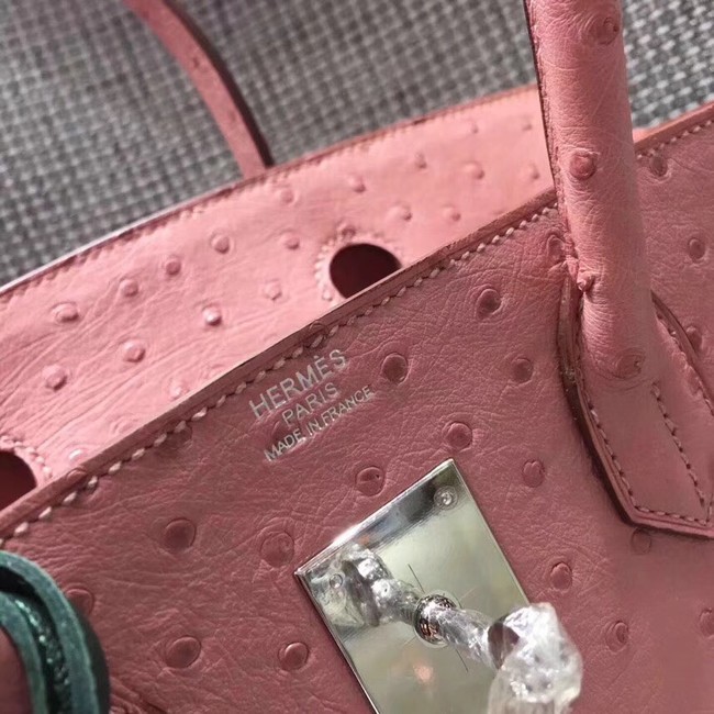 Hermes Real ostrich leather birkin bag BK35 pink