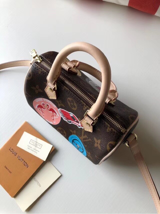 Louis vuitton original monogram canvas nano speedy N61252