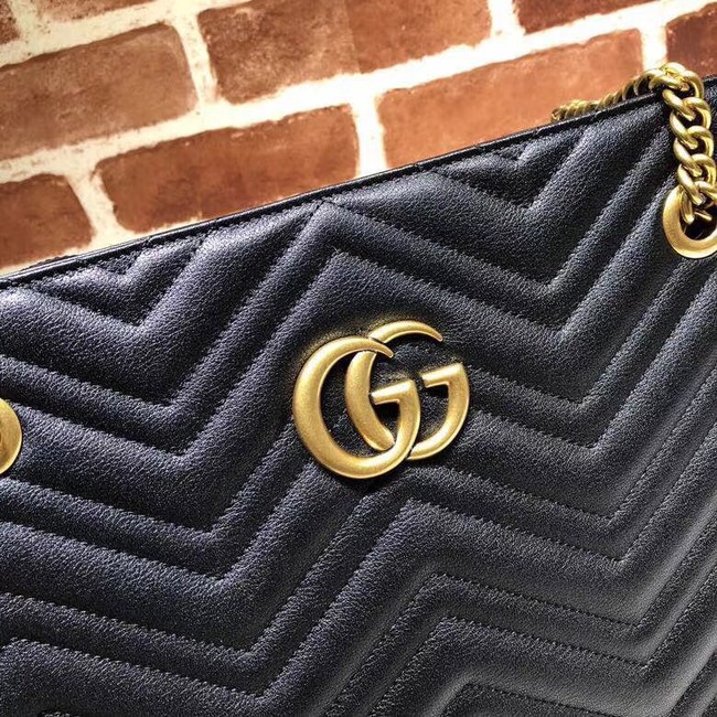 Gucci GG Marmont matelasse medium tote 524578 black