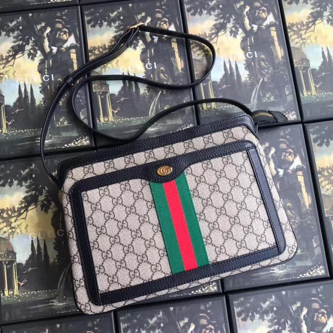 Gucci GG Supreme medium shoulder bag 523354 black