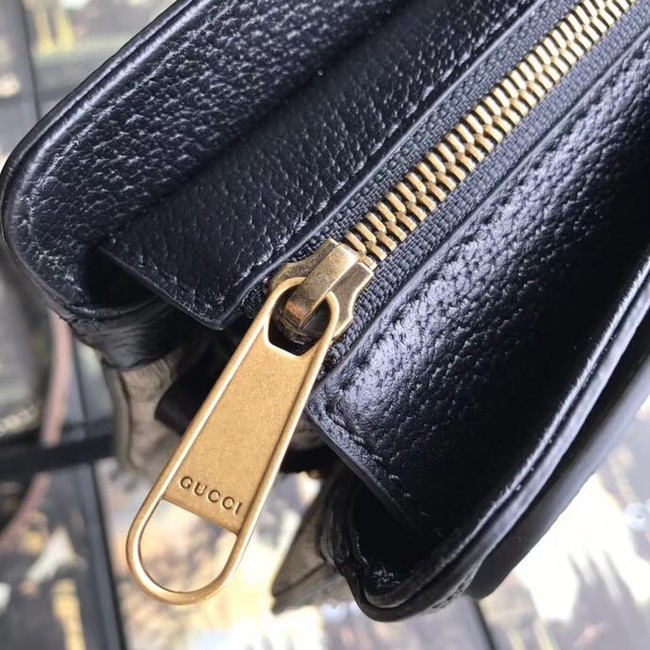 Gucci GG Supreme small shoulder bag 523354 black