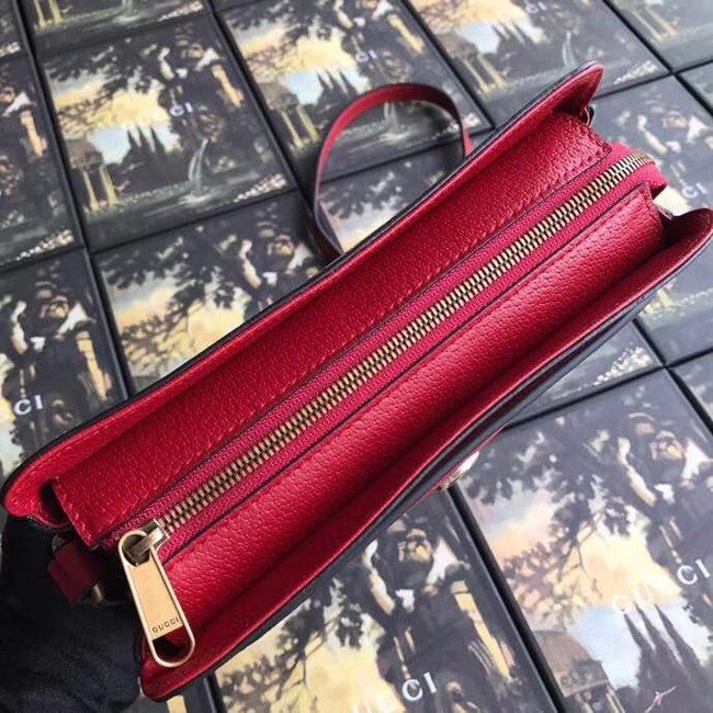 Gucci GG Supreme small shoulder bag 523354 red