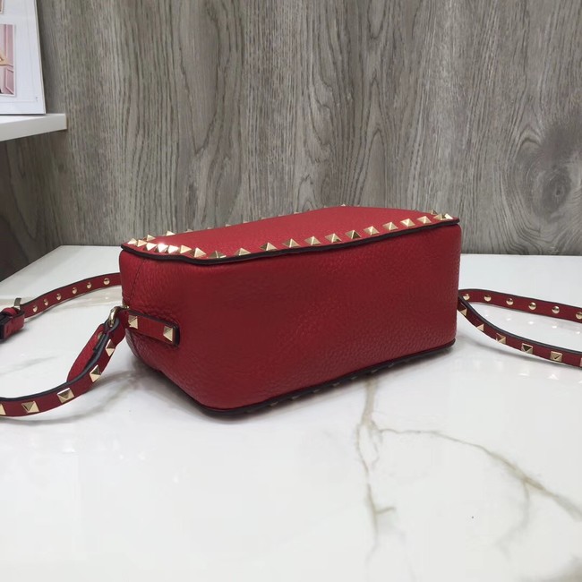 VALENTINO Rockstud leather cross-body bag 97410 red