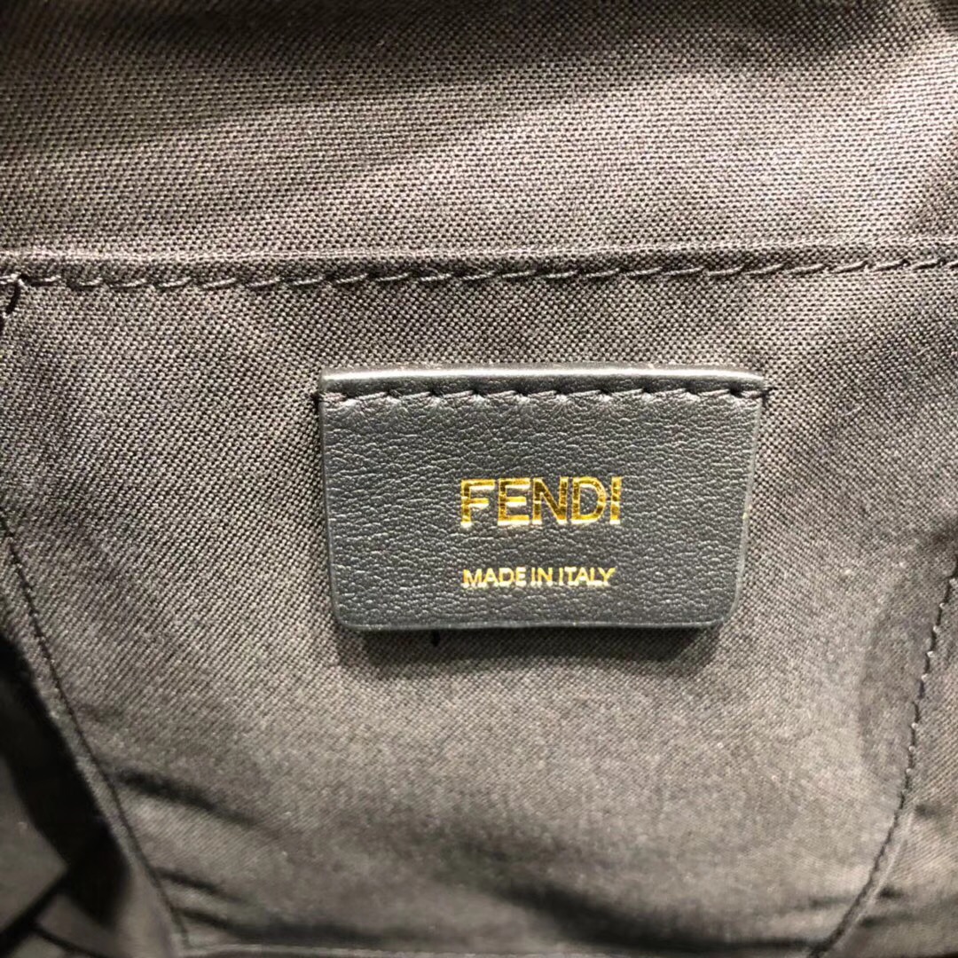 FENDI BACKPACK leather backpack 8BZ043A black