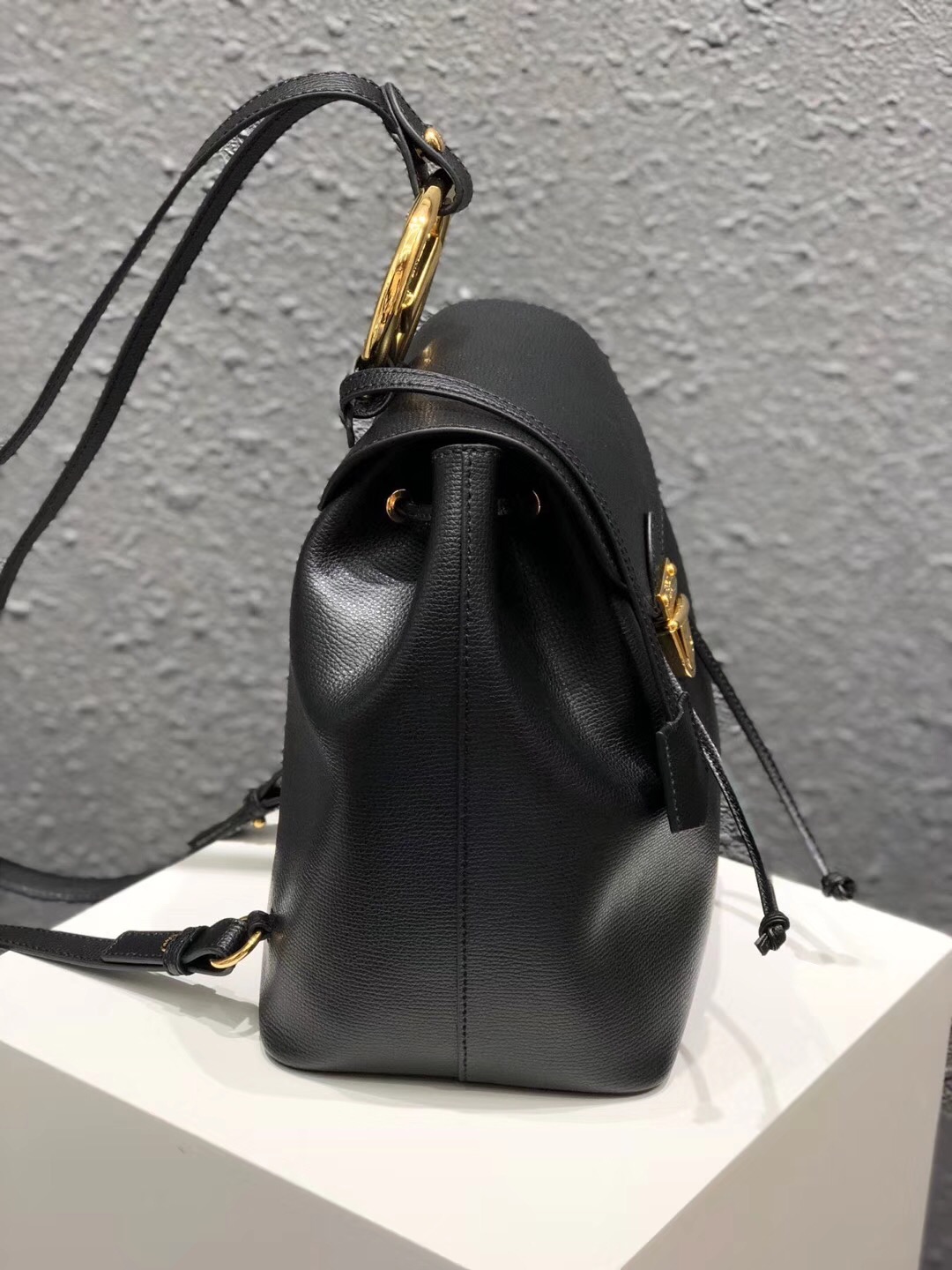 FENDI BACKPACK leather backpack 8BZ043A black