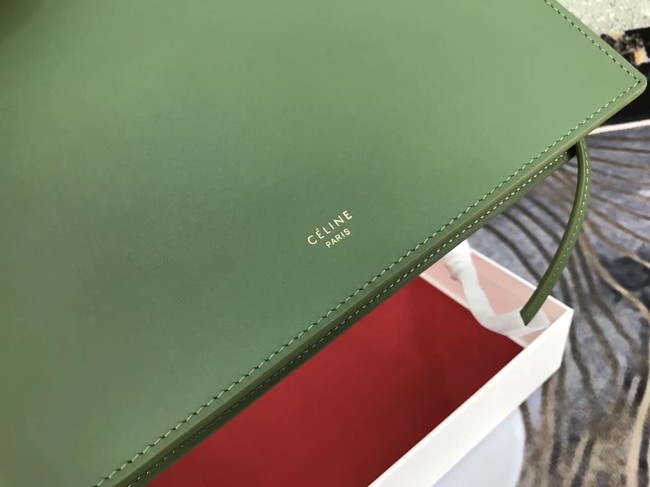 CELINE MINI CLASP BAG IN SMOOTH CALFSKIN 181053 GREEN