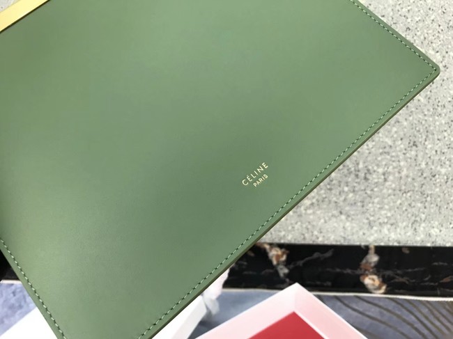 CELINE MINI CLASP BAG IN SMOOTH CALFSKIN 181053 GREEN