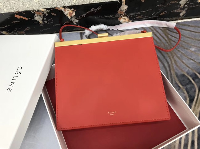 CELINE MINI CLASP BAG IN SMOOTH CALFSKIN 181053 red