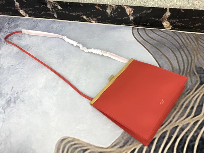 CELINE MINI CLASP BAG IN SMOOTH CALFSKIN 181053 red