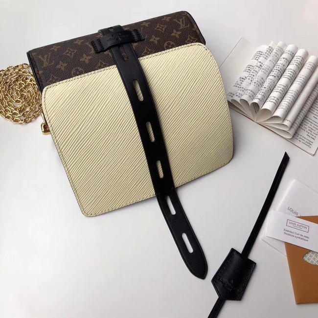 Louis vuitton original monogram canvas GLASSES CASE M43903 creamy-white