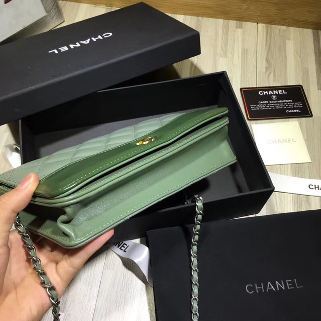 CHANEL GABRIELLE Clutch with Chain A33814 green