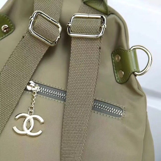 Chanel nylon Backpack A696814 Khaki