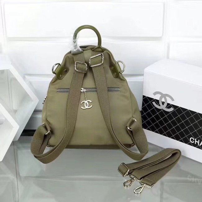 Chanel nylon Backpack A696814 Khaki
