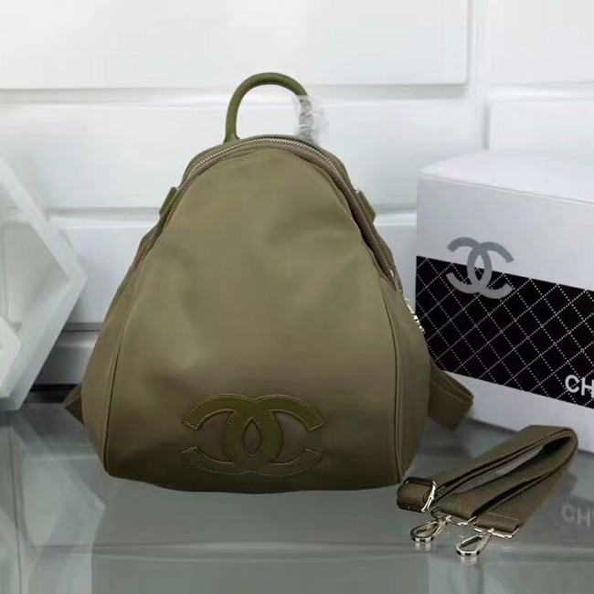 Chanel nylon Backpack A696814 Khaki