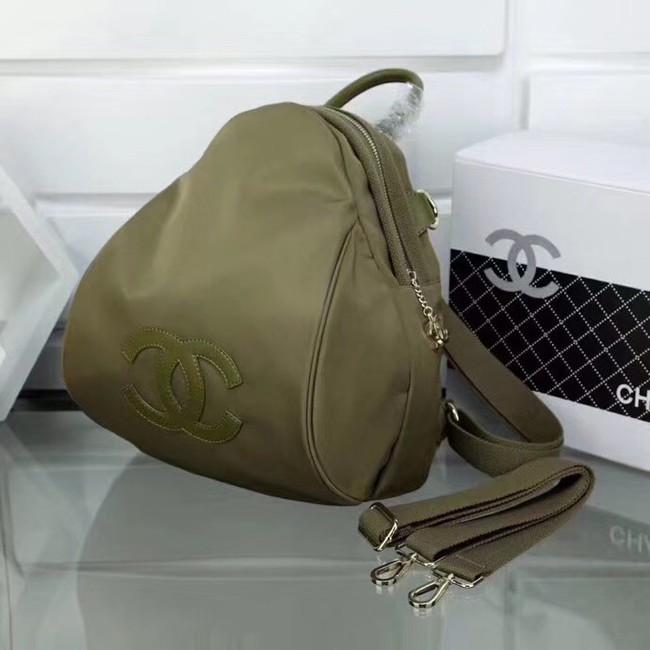 Chanel nylon Backpack A696814 Khaki