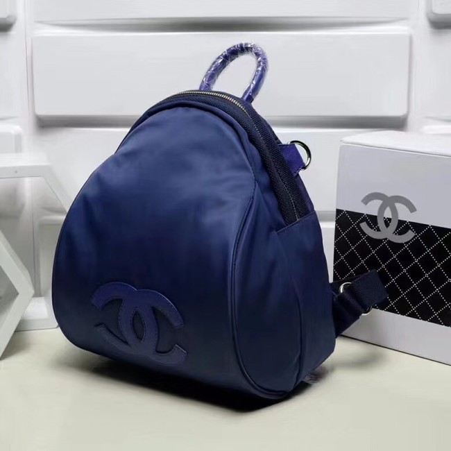 Chanel nylon Backpack A696814 blue