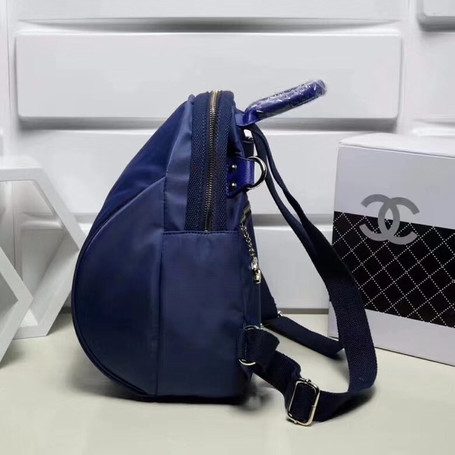 Chanel nylon Backpack A696814 blue