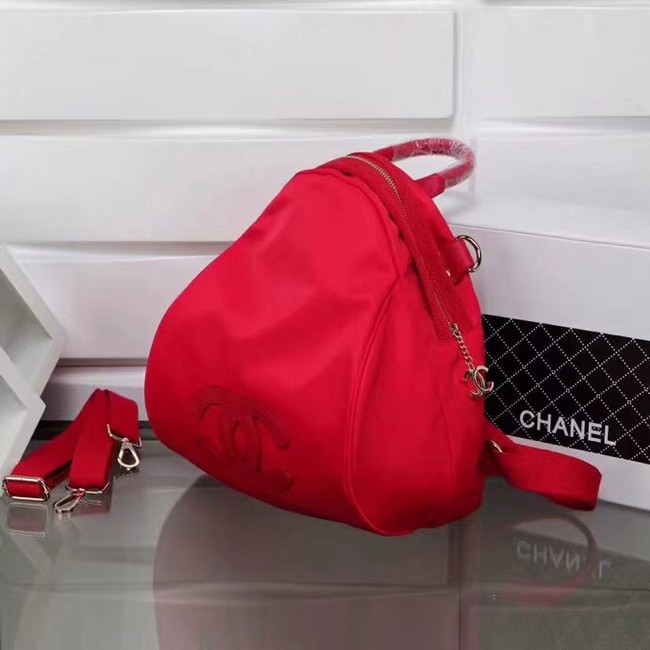 Chanel nylon Backpack A696814 red