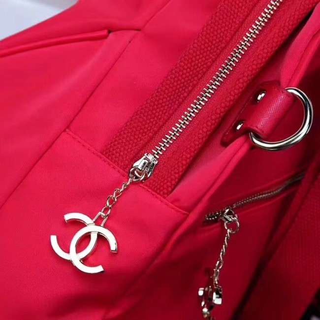 Chanel nylon Backpack A696814 red