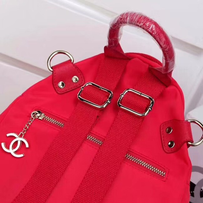 Chanel nylon Backpack A696814 red