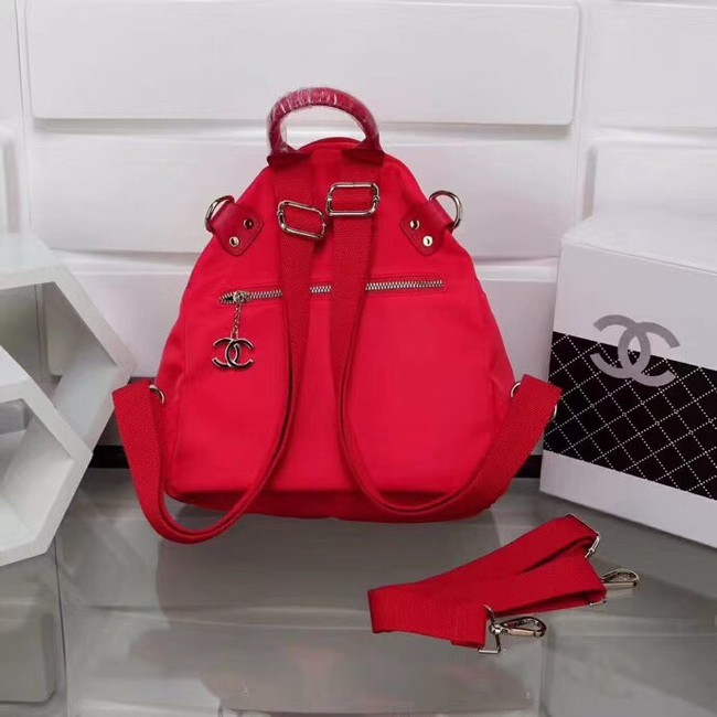 Chanel nylon Backpack A696814 red