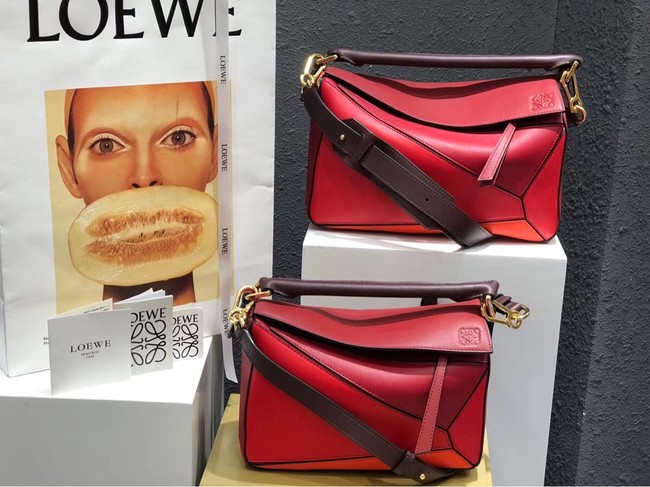 Loewe Puzzle Bag Original Leather B9124 red