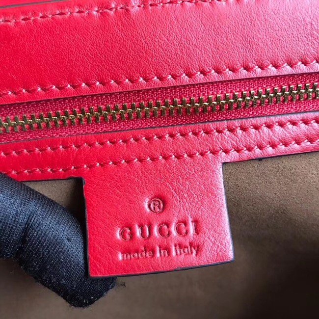 Gucci Padlock medium python shoulder bag 409486 red