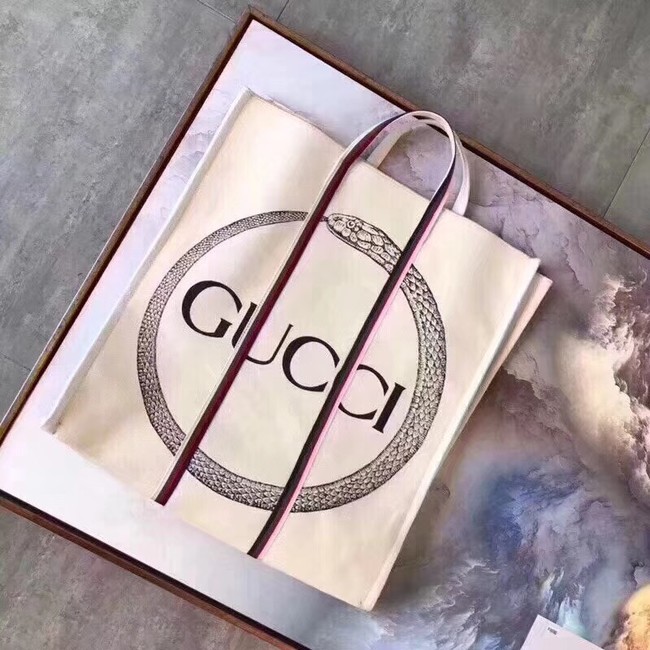 Gucci ouroboros print tote C484690 white