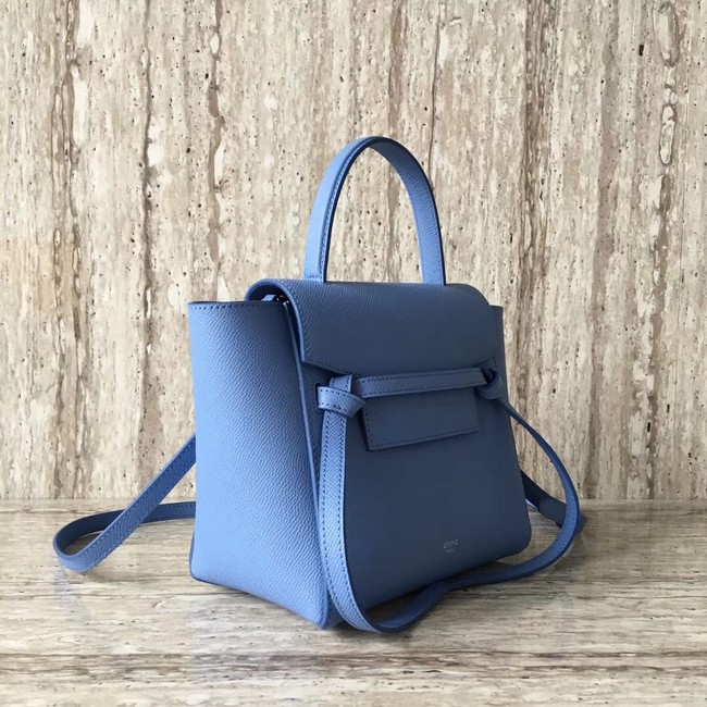 Celine NANO BELT BAG IN GRAINED CALFSKIN 99970 sky blue