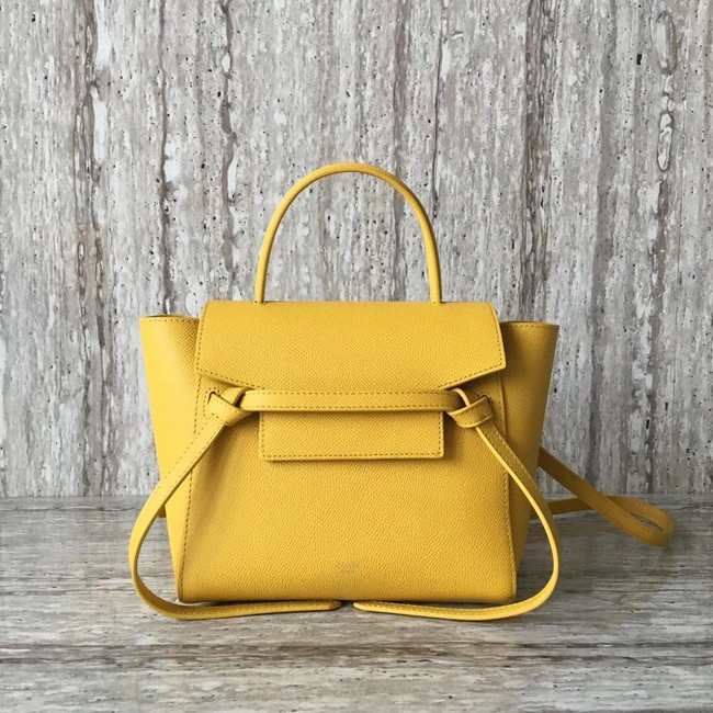 Celine NANO BELT BAG IN GRAINED CALFSKIN 99970 yellow