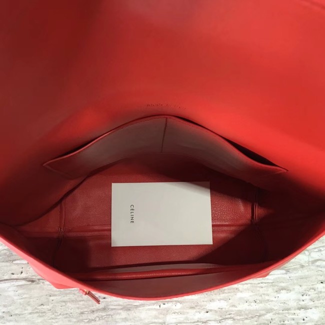 Celine calf leather Shoulder Bag 90054 red