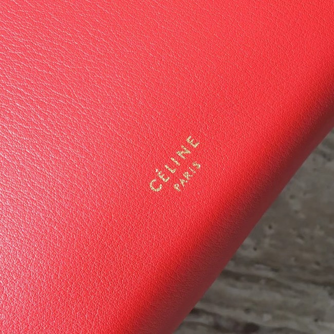 Celine calf leather Shoulder Bag 90054 red