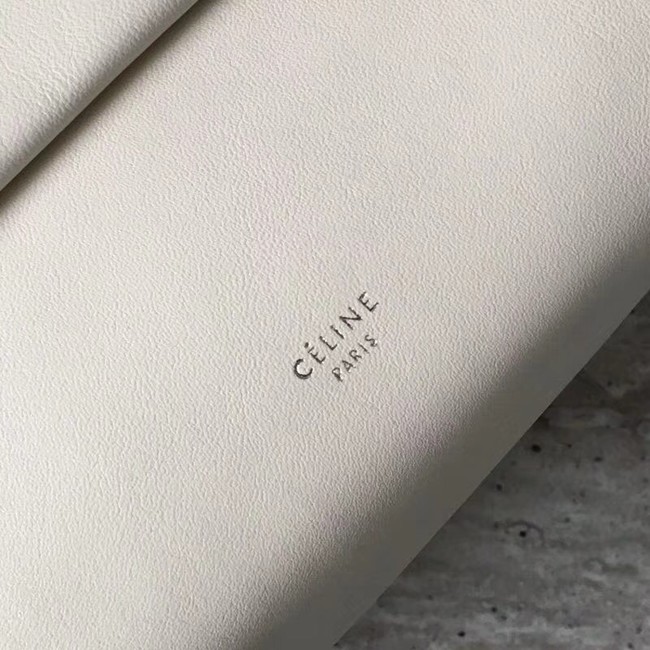 Celine calf leather Shoulder Bag 90054 white
