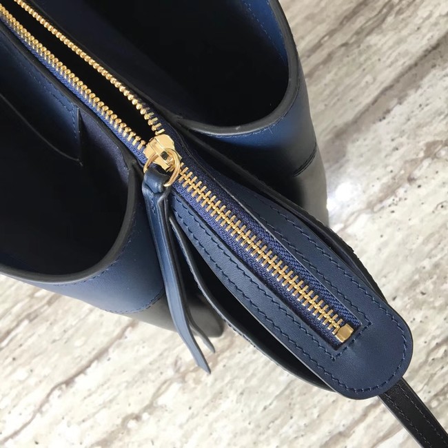 Celine calf leather Tote Bag 43341 Royal Blue&black