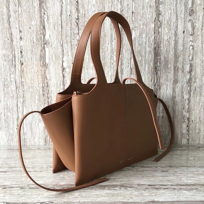 Celine calf leather Tote Bag 43342 Camel