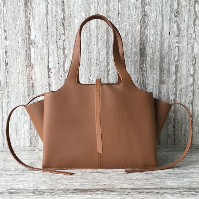 Celine calf leather Tote Bag 43342 Camel