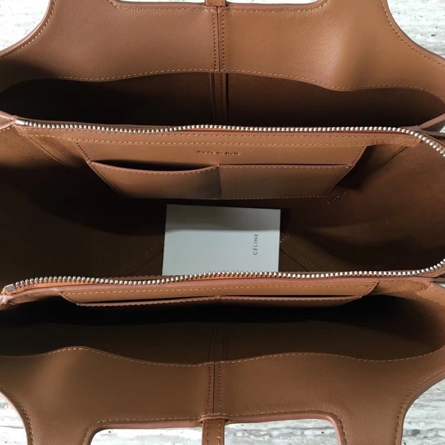 Celine calf leather Tote Bag 43342 Camel