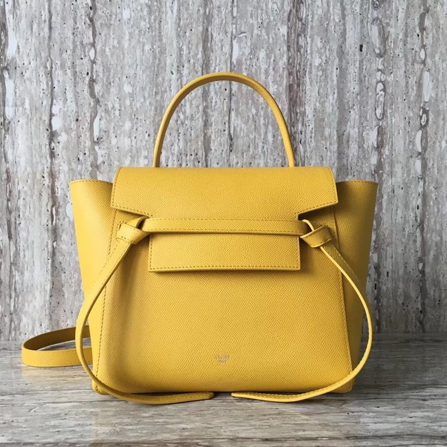 Celine mini Belt Bag Original Calf Leather A98310 yellow