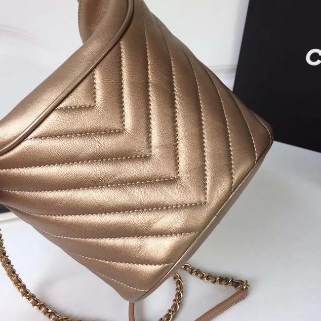 Chanel Bucket Bag Lambskin & Gold-Tone Metal A57861 gold