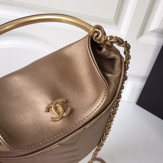 Chanel Bucket Bag Lambskin & Gold-Tone Metal A57861 gold