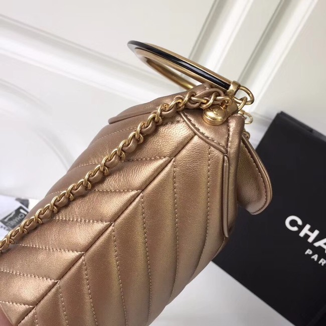 Chanel Bucket Bag Lambskin & Gold-Tone Metal A57861 gold