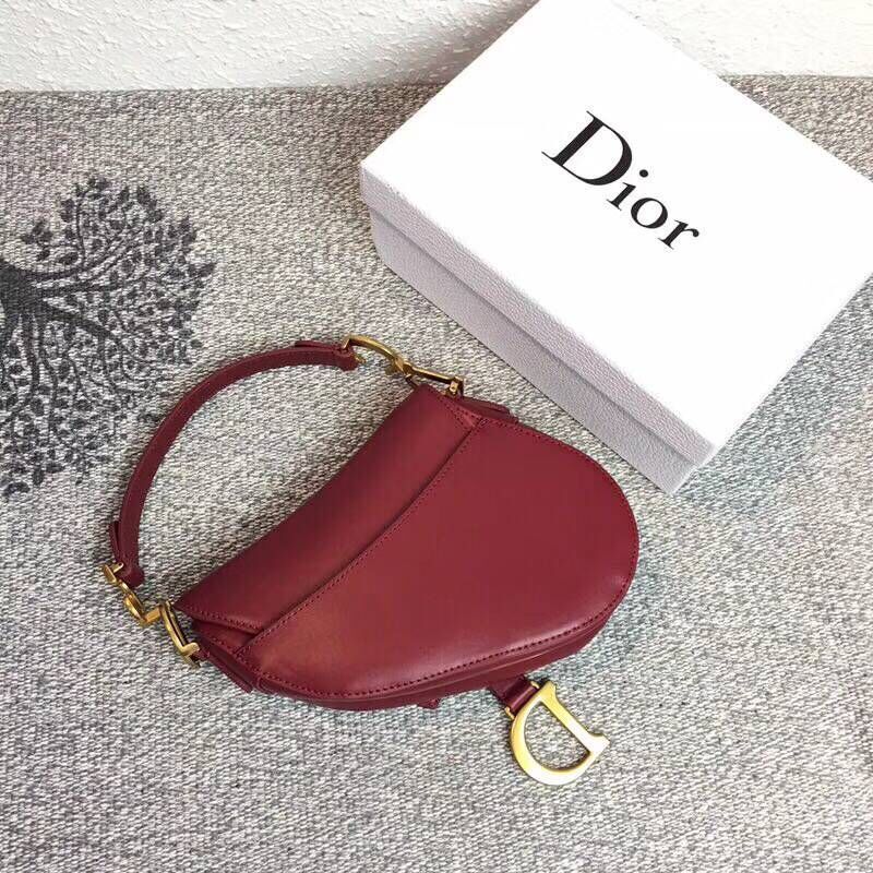 Dior SADDLE BAG IN RED CALFSKIN M0446 red