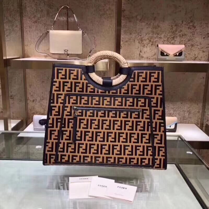 FENDI Kan I Original Leather Tote Bag 23589