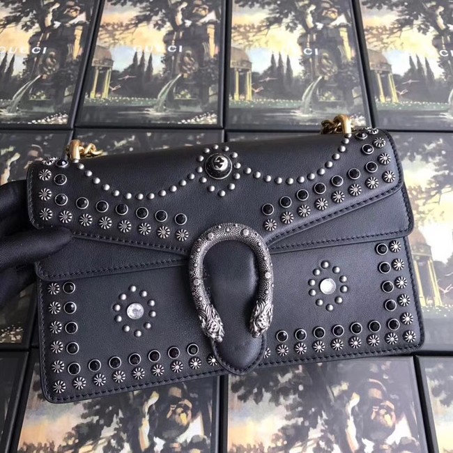 Gucci Dionysus Canvas Shoulder Bag B400249 black